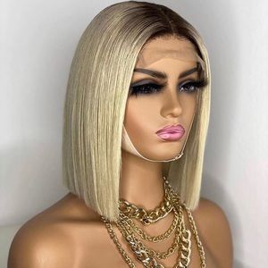Closure wig. Blonde 14 inches